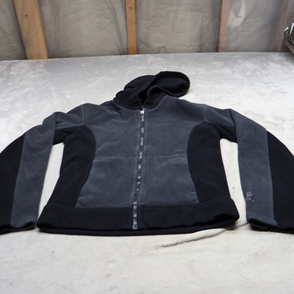 Patagonia Hoodie Womens Small Black Fleece Full Zip Outdoor Hike READ VTG USA